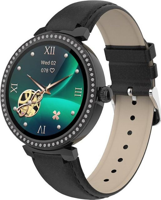 Denver Smartwatch, Schwarz, Leder, 3 cm, Unisex - Bild 1