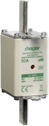 Hager NH-Sicherung LNH1050M6A 50A 3er-Set in Weiß - Bild 1