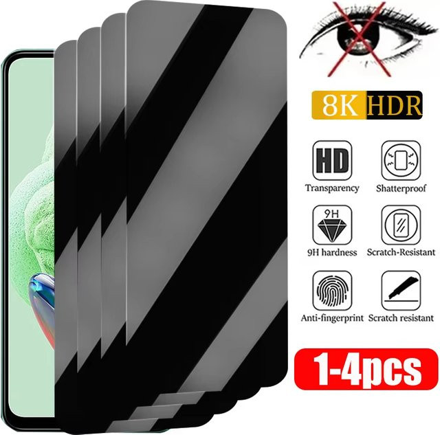 Xiaomi Anti-Spy Sichtschutzfolie für Poco X7 F7 M7 X6 M6 Pro X5 X4 X3 M5 M4 F4 F3 Pro C75 C71 C65 C40 C31 (1-4 Stück) - Bild 1