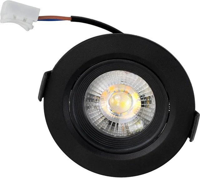 LUXULA LED Einbauspot Schwarz dimmbar mit CCT Farbwahl, 7W, 600lm, inkl. Netzteil - Bild 1