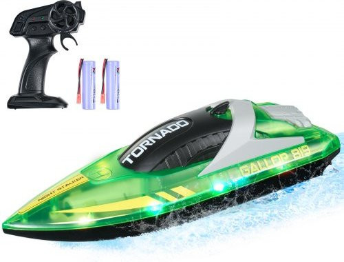 VEVOR Racing Boat RC Boat mit LED Light Green - Bild 1