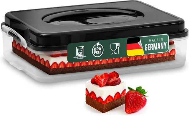 Novaliv Kuchen-Transportbox mit zwei Etagen und Deckel, transparent, B/T: 40 x 30 cm - Bild 1