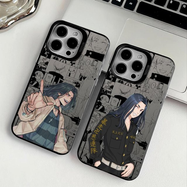 Anime K-Keisuke Baji Handyhülle für iPhone 17 16 15 14 13 12 11 Pro Max Air in Mehrfarbig mit Matt Laser Metallic Aurora Effekt - Bild 1