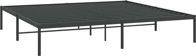 vidaXL Bettgestell aus Metall in Schwarz, klassisch pulverbeschichtet, B/T/H: 200 x 200 x 206 cm - Bild 1