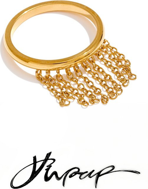 Yhpup Ring, Edelstahl, Gold, Größe 67.8, Unisex - Bild 1