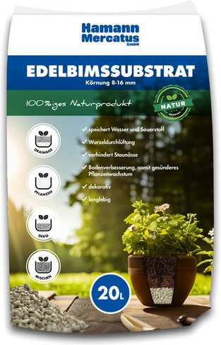 Bimsgranulat Grau 8-16 mm im 20 l Sack - Bild 1