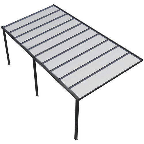GARDENDREAMS Terrassenüberdachung Compact Line mit Pultdach aus Aluminium und Polycarbonat, Breite: 604 cm, anthrazitgrau - Bild 2