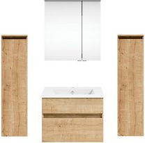 Get2You Badmöbel-Set twenty one, 5-teilig, modern, braun und weiß, B/H/T: 62 x 1,5 x 51 cm - Bild 1