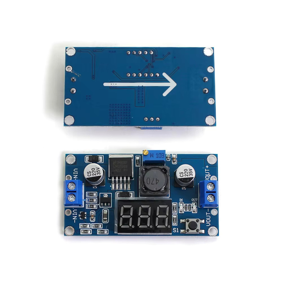 LM2596 DC-DC Step-Down Wandler mit digitalem Voltmeter und einstellbarer Spannungsregelung, Blau - Bild 2