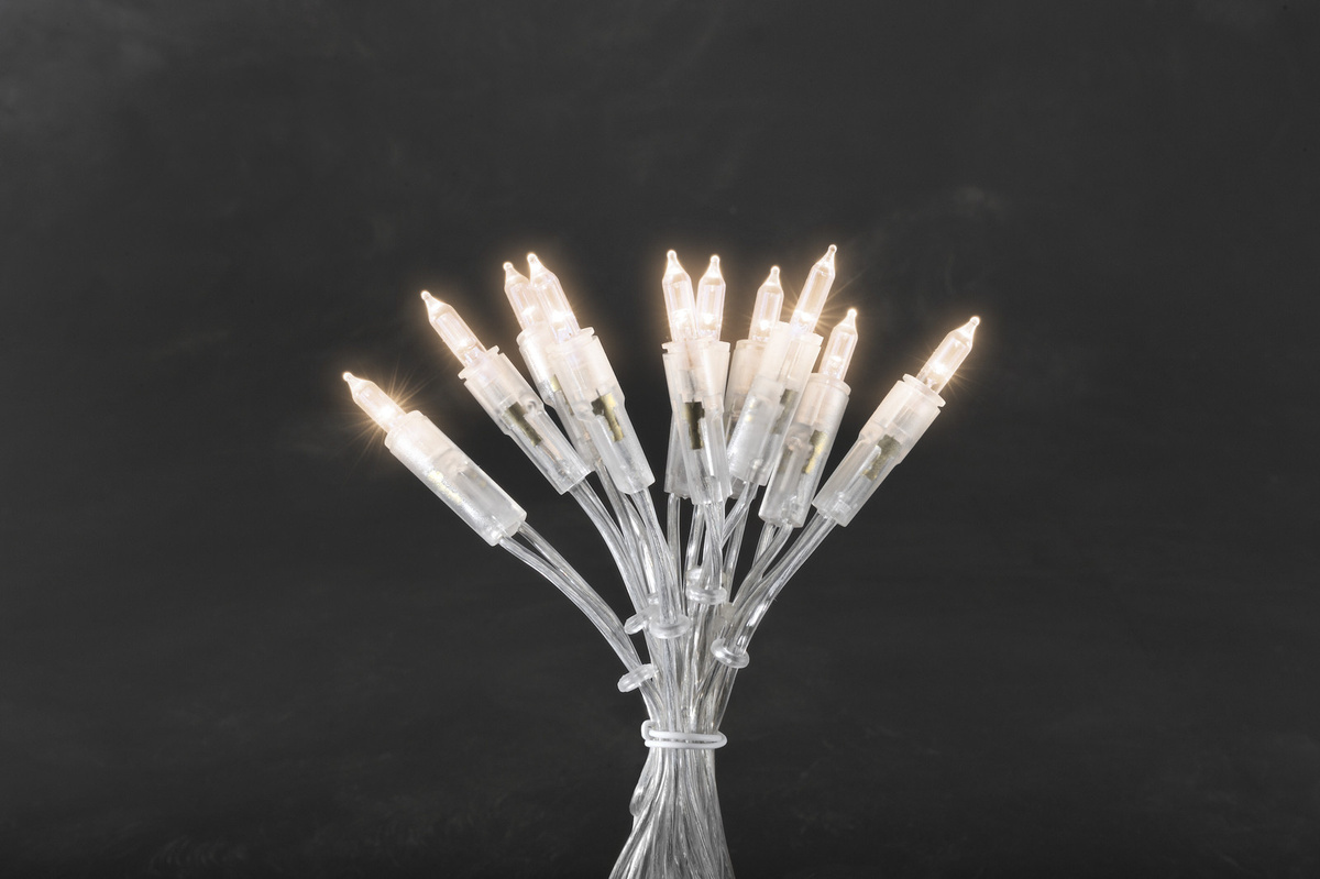 Konstsmide LED Minilichterkette mit 100 warmweißen Dioden, 230V, Innenbereich, transparentes Kabel - Bild 1