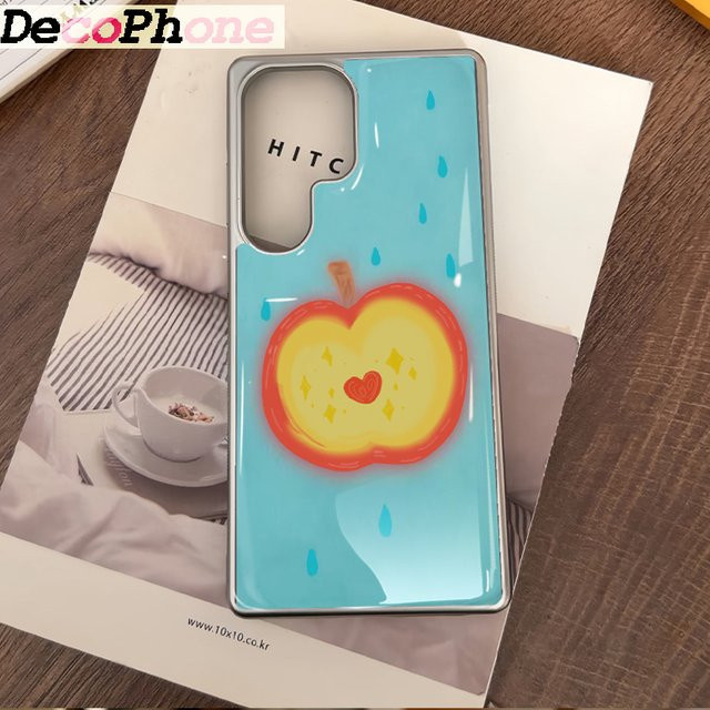 Sturzsichere Samsung Galaxy Handyhülle mit Flammen-Apfel-Epoxy Design in Multicolour für Samsung Galaxy S23 S24 S25 S26 Plus FE Ultra Edge - Bild 1