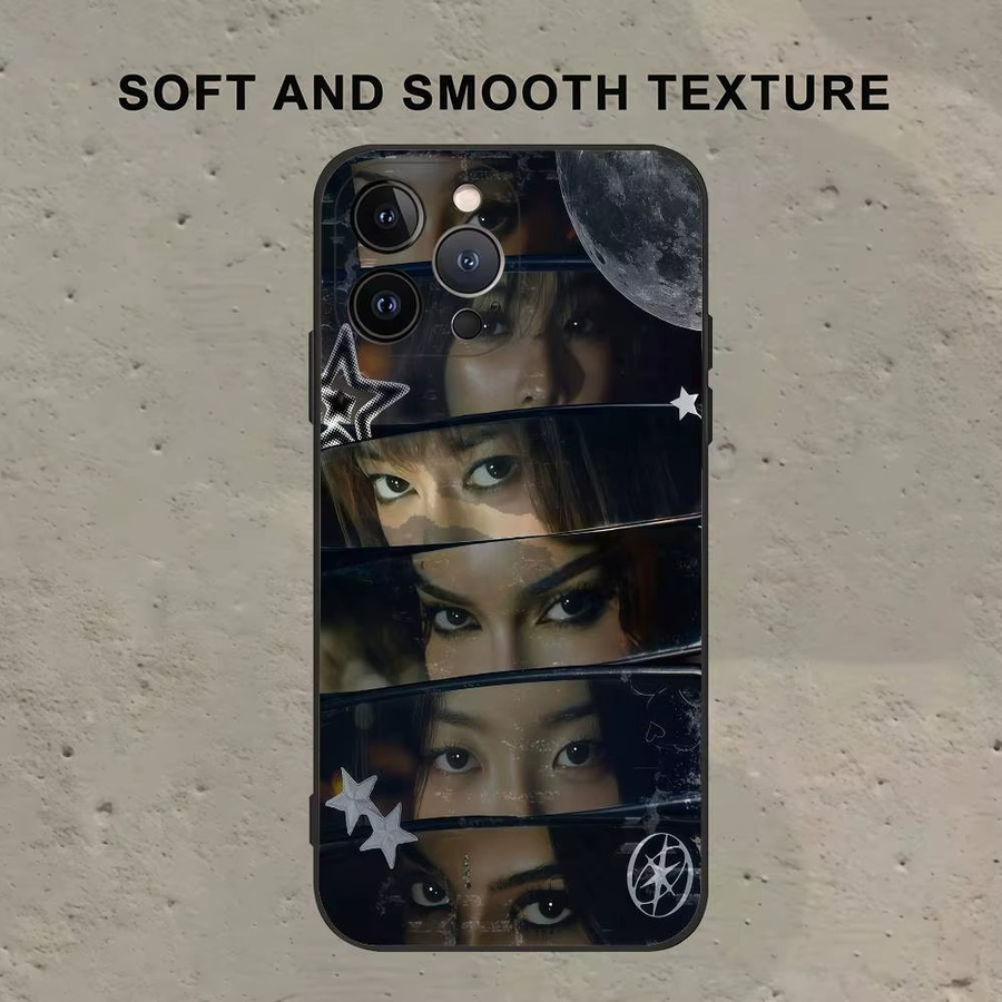 KPOP KATSEYE Handyhülle in Schwarz aus mattem Silikon und TPU für iPhone 17 Air 16 15 14 13 12 11 Pro Max - Bild 4