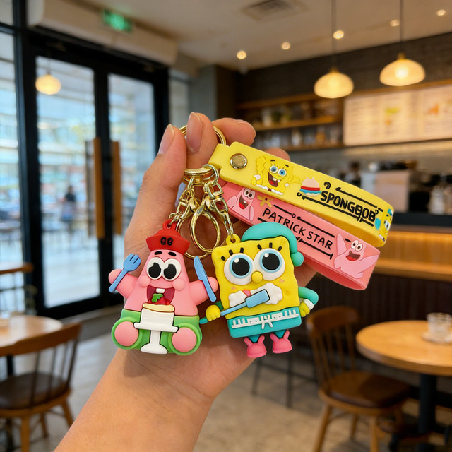 Potdemiel Schlüsselanhänger Spongebob, Patrick Star, Gary die Schnecke, PVC - Bild 1