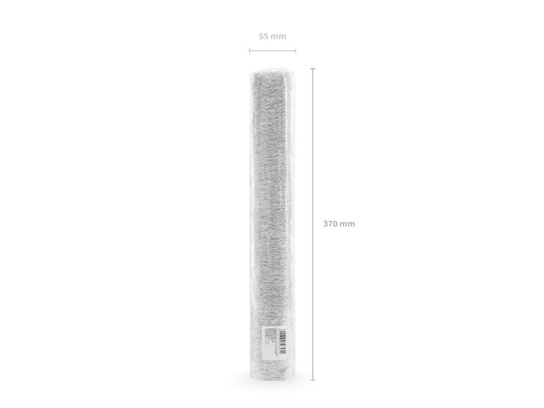 Partydeco Dekoratives Netz aus Textilfasern in Silber für Hochzeit und Geburtstag, 0,36 x 9 m - Bild 1