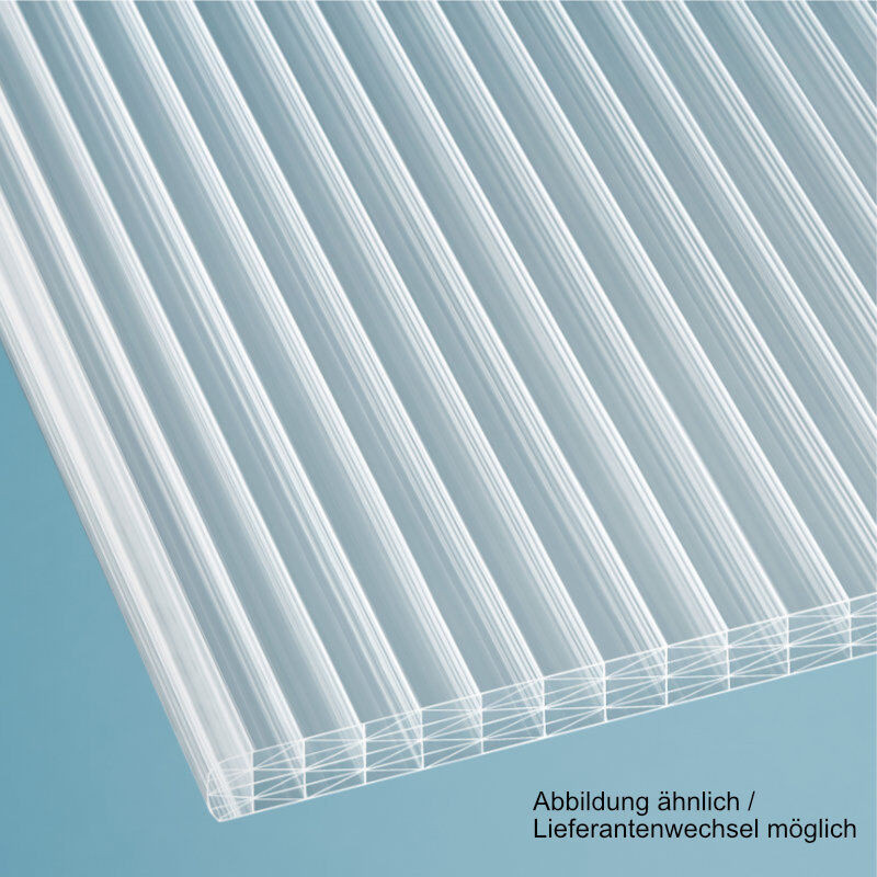 Scobalit Stegplatte Polycarbonat mit X-Struktur Thermo 25 mm Breite: 120 cm, Farbe: transparent - Bild 1
