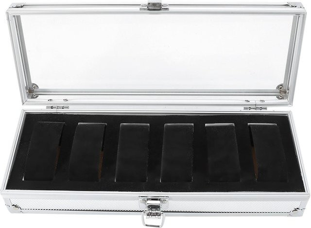 CosyHome Uhren Schmuck Display Aufbewahrungs Organizer Box, 12 Fächer, grau - Bild 1