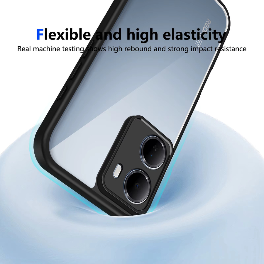 Xiaomi Redmi 15A 5G Handyhülle aus Silikon mit Luftpolster und matter Rückseite, Transparent/Grau - Bild 5