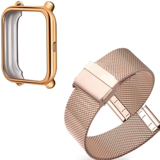 JINHUANG Uhrenarmband Edelstahl, Roségold, Unisex - Bild 1