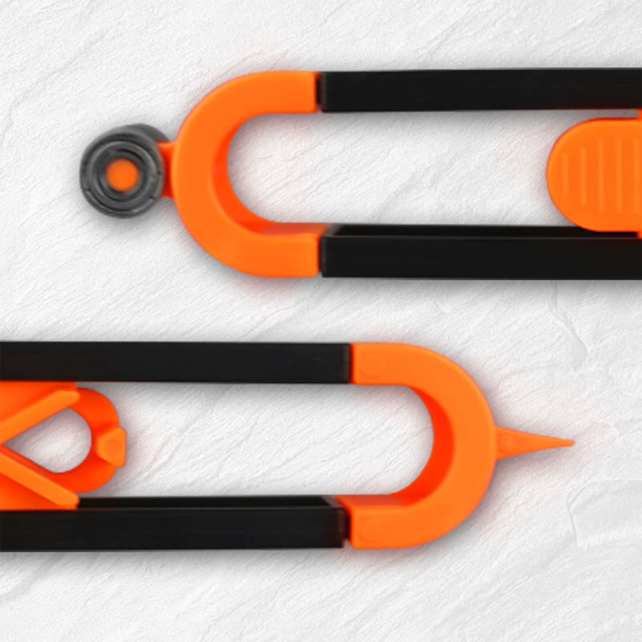Unregelmäßiges Radius Lineal Kontur Gauge Umriss Form Duplizierer in Orange für Holzbearbeitung und DIY Messwerkzeuge aus Kunststoff - Bild 3