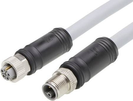Molex 1205010201 Sensor-Aktor-Steckverbinder Set mit Buchse gerade und Stecker gerade in Grau, 5-polig, Kabellänge 1 m - Bild 1