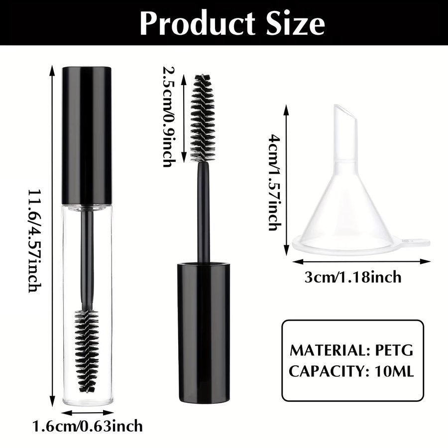 MUB 30 Sets leere Mascara-Tuben und Stäbchen, 10 ml, Schwarz - Bild 2