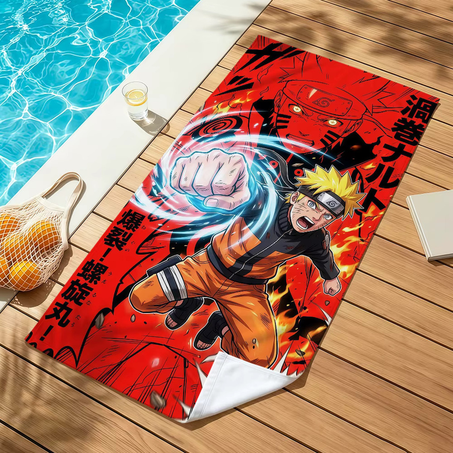 Weiches Naruto Anime Strandtuch in Multicolour für Pool, Strand und Sport - Bild 3