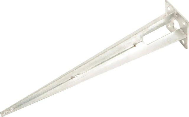 Alberts Bodenhülse zum Einschlagen aus verzinktem Stahl in Silber, Höhe: 50 cm - Bild 1