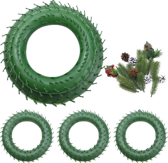 Dekorativer Blumenkranz aus Kunststoff in Grün für Hochzeit und Weihnachten als hängende Girlande für DIY-Dekorationen - Bild 1
