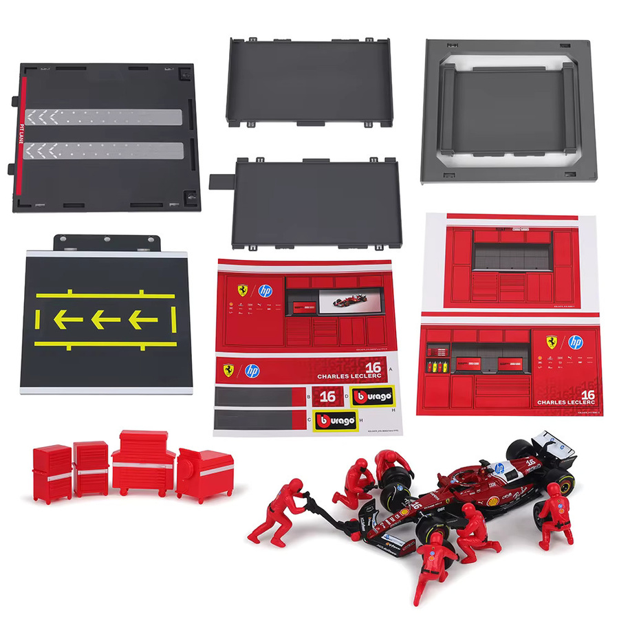 Bburago Ferrari SF25 # 16 Charles Leclerc # 44 Lewis Hamilton Modellauto, 1:43, ab 3 Jahren - Bild 3
