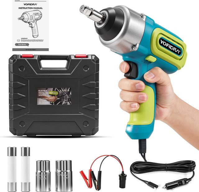 YOFIDRA Elektrischer Schlagschrauber 1/2 Zoll mit 480 N.m Drehmoment, kabelgebundener Schraubendreher und Bohrmaschine für die Autoreparatur - Bild 1