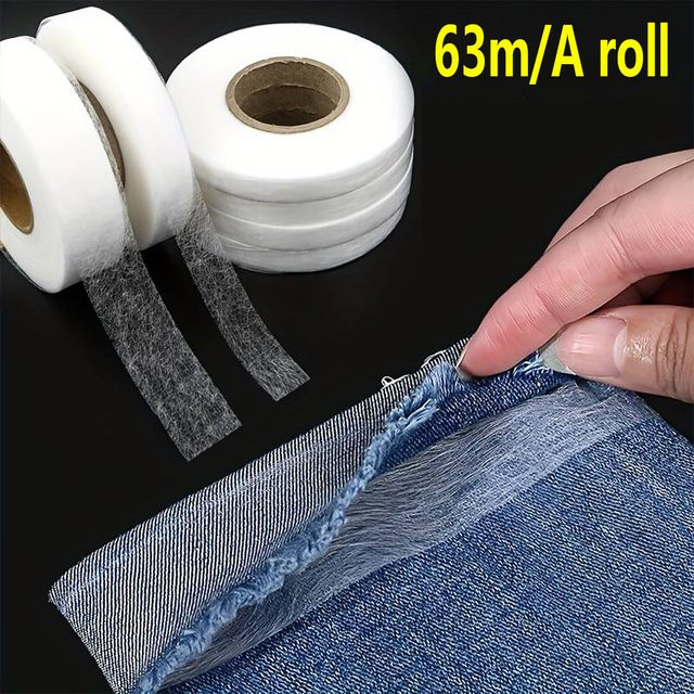 Heißschmelzband zum Aufbügeln für Kleidung, Hosen und Jeans, Weiß, 63 m - Bild 1