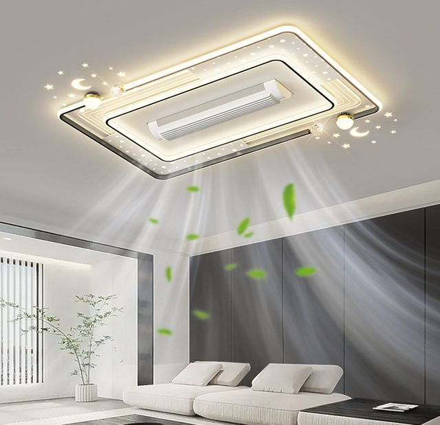 Artpad LED Deckenventilator mit Fernbedienung, Blattlose Deckenleuchte in Weiß für Wohnzimmer und Schlafzimmer - Bild 1