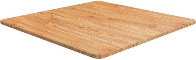vidaXL Tischplatte aus Holz, quadratisch, Eiche, braun, lackiert, B/T: 70 x 70 cm, Höhe: 1,5 cm - Bild 1