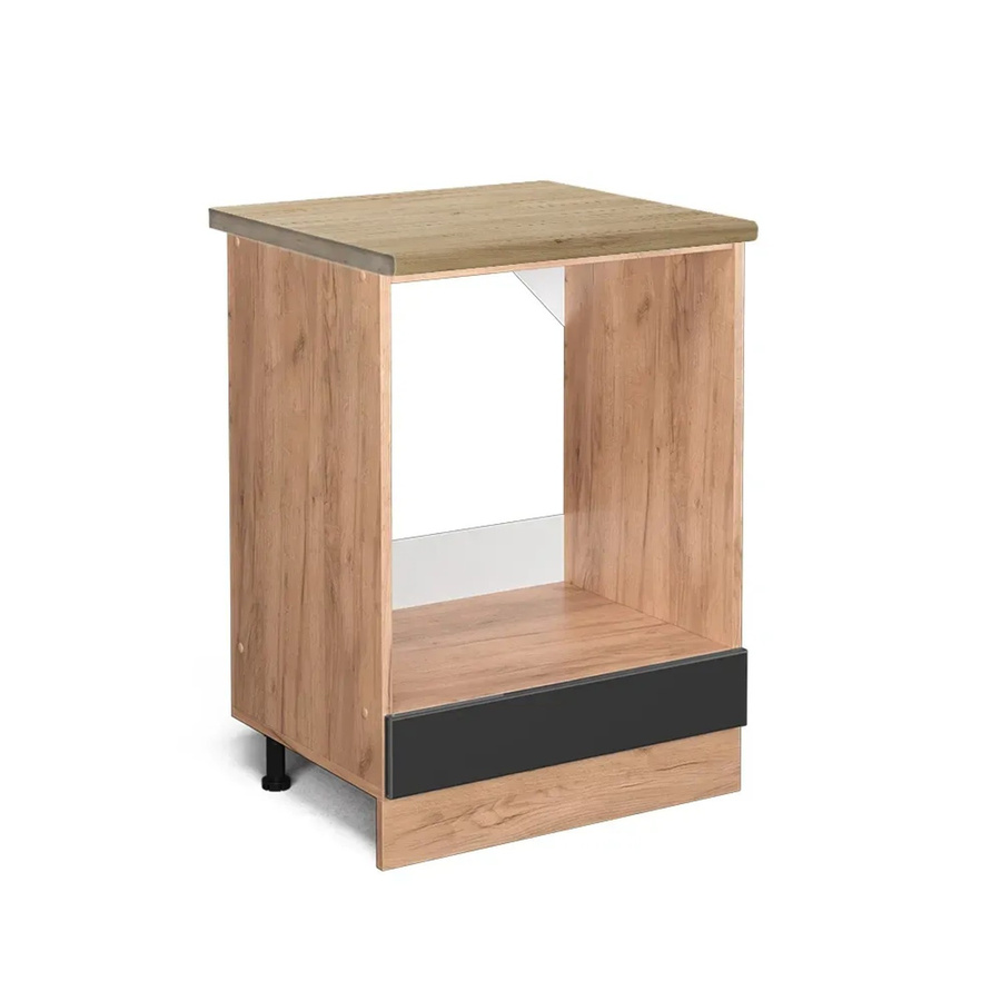 Vicco Herdbauschrank R-Line in Anthrazit Hochglanz und Eiche Goldkraft, Breite: 60 cm, Höhe: 81,6 cm, Tiefe: 60 cm - Bild 1