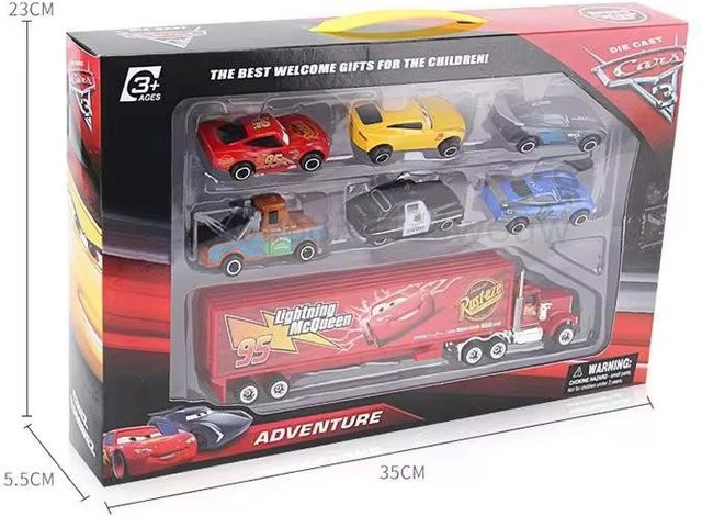 Disney Pixar Cars Lightning McQueen Jackson Mater, Modellauto, 12-teiliges Set, ab 14 Jahren - Bild 1