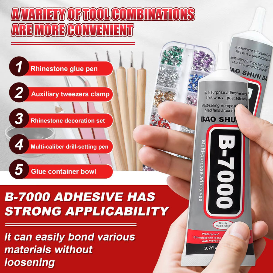 B-7000 Superkleber transparent 15 ml mit Präzisionsapplikator für DIY Handwerk Schmuck und Stoff - Bild 4