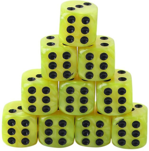 Freedom Outdoors Casino Würfel 10-teiliges Set gelb - Bild 1