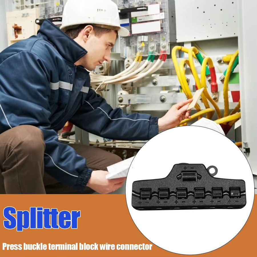Schnellanschluss Kabel-Splitter Verteilerblock für LED-Streifen und Beleuchtung, 6/3 Ports, Schwarz - Bild 4
