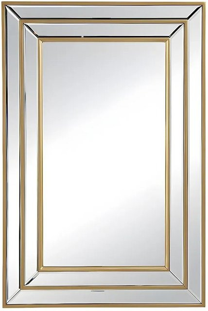 Vente-unique Wandspiegel Bakou in Gold im Art-Deco-Stil, B: 60 cm, H: 90 cm - Bild 1