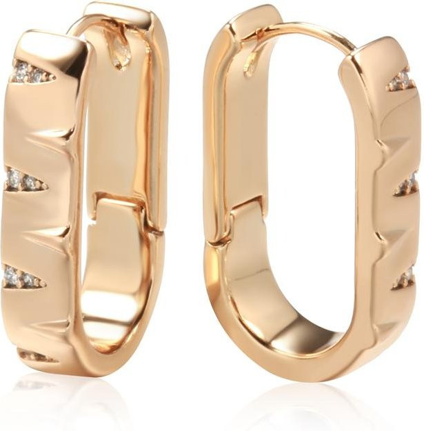 Creolen Rosegold, Zirkon, Damen - Bild 1