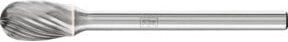 PFERD Hartmetall Frässtift Tropfen TRE silberfarben Durchmesser: 6 mm, Länge: 10 mm, Schaft-Durchmesser: 3 mm, Körnung: fein - Bild 1