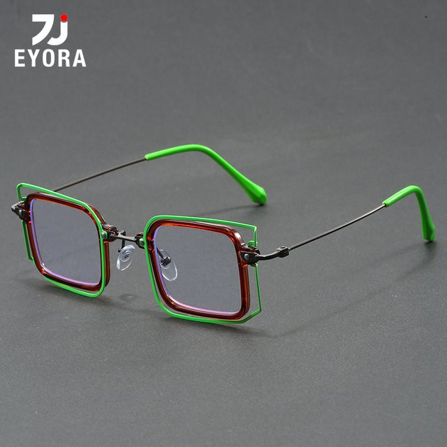 EYORA Lesebrille Quadratisch, Vollrand, Damen, Blau Lichtfilter - Bild 1