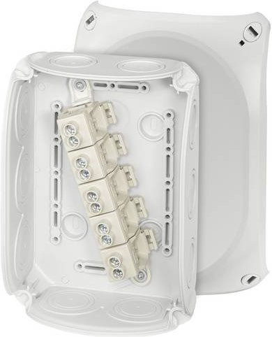 Hensel Abzweigkasten 62000010 Lichtgrau RAL 7035 IP66 B/H/T: 180 x 77 x 130 mm - Bild 1