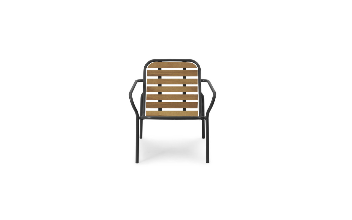 Normann Copenhagen Vig Garten Sessel aus Robinienholz in Schwarz und Braun - Bild 2