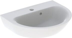 Geberit Handwaschbecken Renova aus Keramik in Weiß mit asymmetrischem Überlauf, B/T: 50 x 40 cm - Bild 1