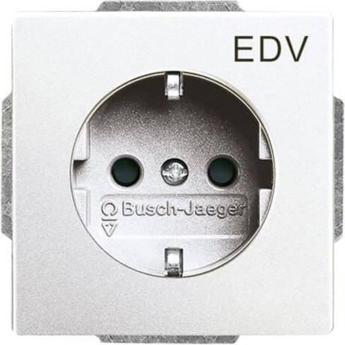 ABB Geräteeinsatz Steckdose IP20 Aluminium Weißaluminium (RAL 9006) - Bild 1