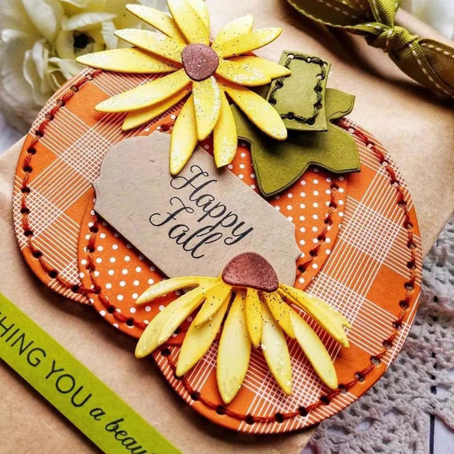 Metall-Stanzform Tiny Holiday House Papagei und Stitch Label in Orange für DIY Scrapbooking und Kartenhandwerk - Bild 2