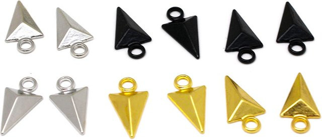 SUMOORL Anhänger Dreieck Spike, Edelstahl, Gold, Damen - Bild 1