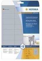 Herma SuperPrint LaserCopy Selbstklebende Polyesterfolienetiketten Silber B: 63,5 mm, H: 29,6 mm, 675 Etiketten auf 25 Bogen A4 - Bild 1