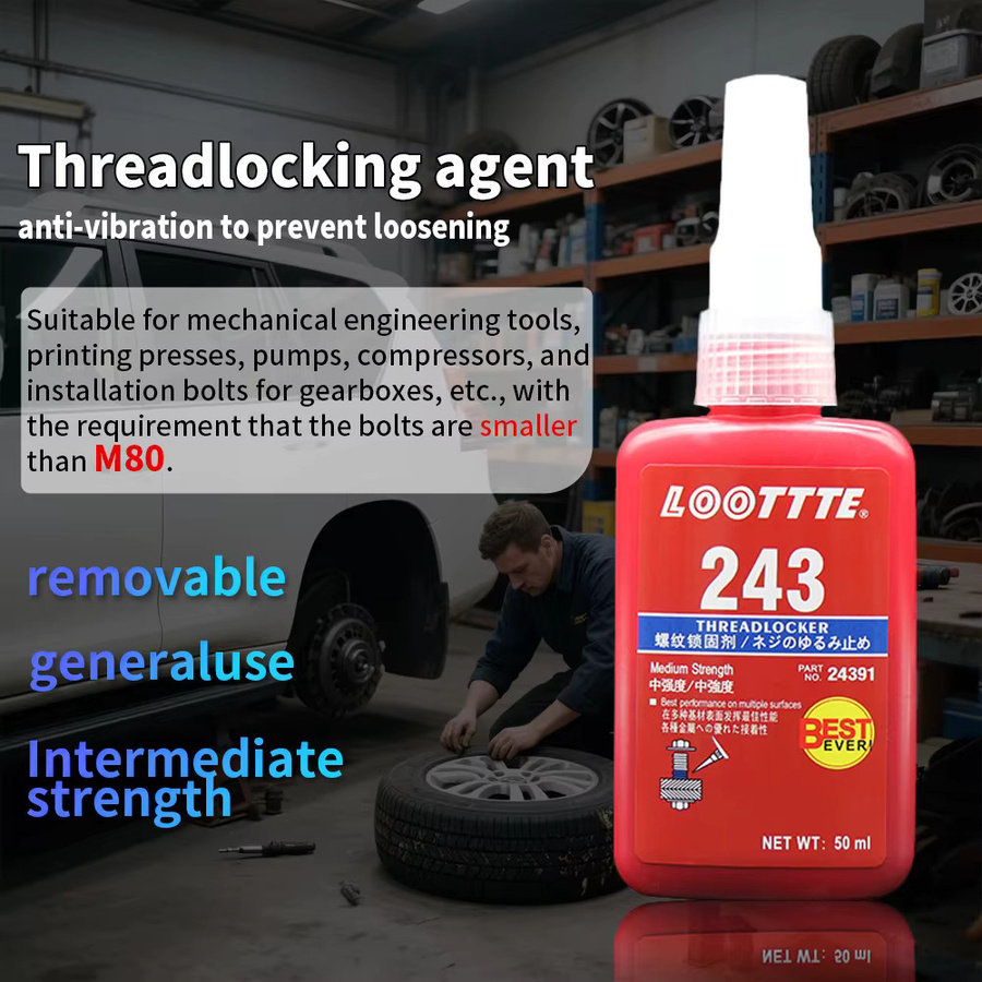 Loolifl 243 Gewindekleber anaerober Schraubenkleber rutschfestes Dichtungsmittel 250 ml - Bild 2